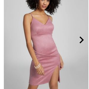 Sallie faux suede midi dress